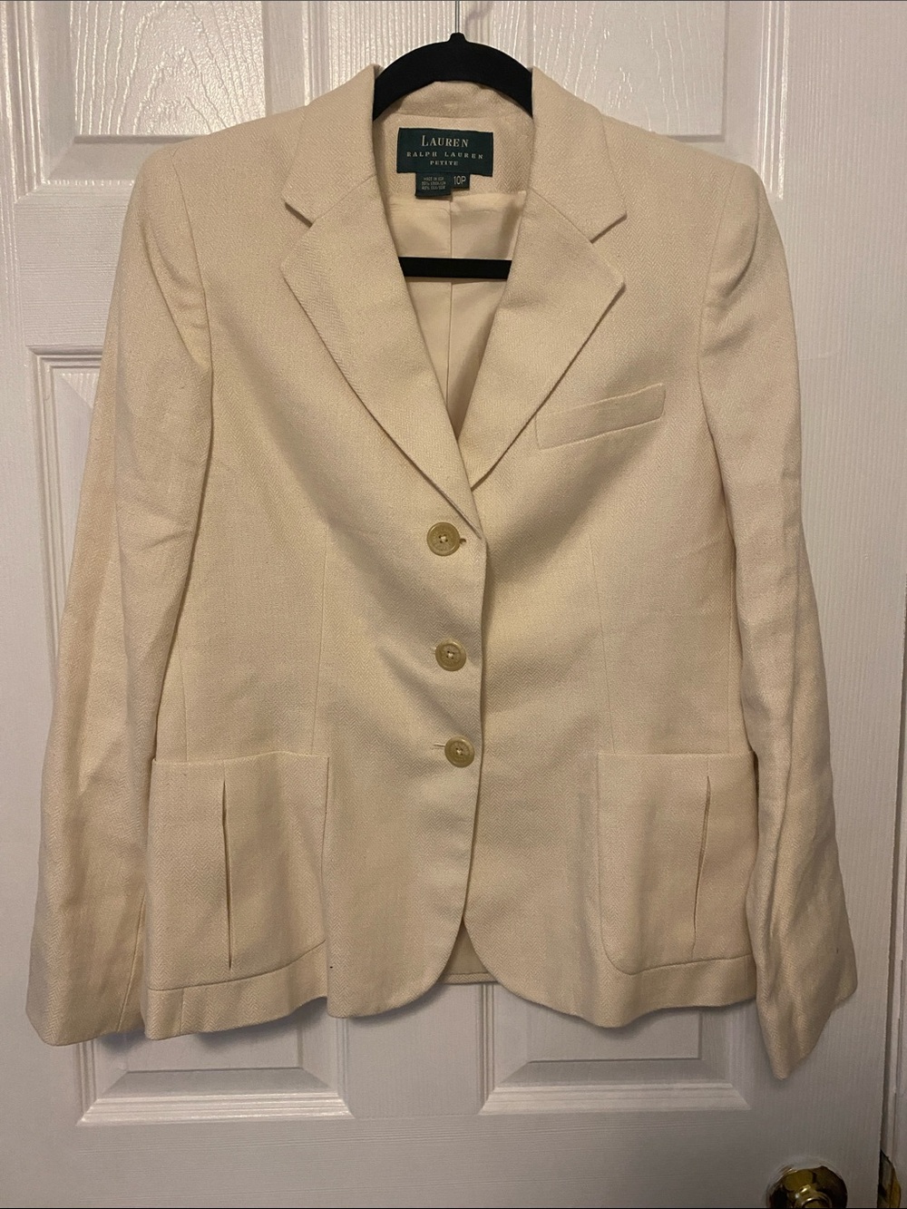 Lauren Ralph Lauren Ivory Women's Tailored Blazer